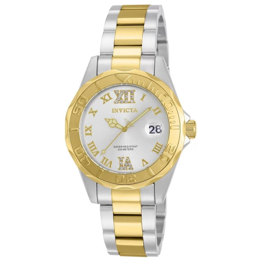 Invicta 12852 Pro Diver Quartz Silver Dial Watch